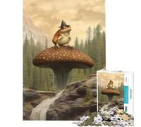 1000 Pieces Jigsaw Puzzles for Adults Mushroom Frog Adventurer Help The Brain Exercise Stress Reliever Family Game for Age 14+ Game (38X26CM)
