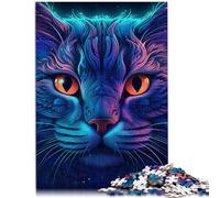 1000 Pieces Jigsaw Puzzles for Adults mysterious cat Home Decoration Jigsaw Puzzles 26x38cm is ideal as gifts for the whole family