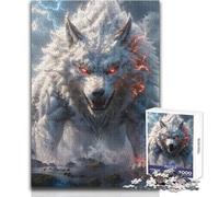 1000 Pieces Jigsaw Puzzles for Adults Mythical Storm Wolf Enjoy Gentle Leisure Relaxation Stable Fit Accurate Cutting Toy Size 38x26cm