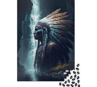 1000 Pieces Jigsaw Puzzles for Adults Native American Chief1 Puzzle Sets for Family Paper Puzzles Brain Challenge Puzzle 1000pcs (38x26cm)
