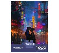 1000 Pieces Jigsaw Puzzles for Adults Neon City Romance Jigsaw for Adults Relax Games Perfect Decoration Unique Gifts for Birthday And Christmas 70x50cm/1000pcs