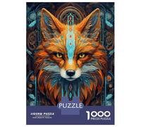 1000 Pieces Jigsaw Puzzles for Adults Neon Tribe Fox Jigsaws for Adults Brain Teaser Game Stress Reliever Birthday And Unique Gifts 70x50cm/1000pcs