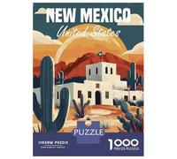 1000 Pieces Jigsaw Puzzles for Adults New Mexico Travel Adult Puzzles Relaxing Games Difficult Hard Unique Gifts for Birthday And Christmas 52x38cm/1000pcs