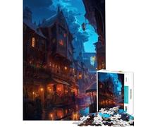 1000 Pieces Jigsaw Puzzles for Adults Night at The Tavern Help The Brain Exercise Stress Reliever Family Game for Age 14+ Game (38X26cm)
