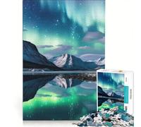 1000 Pieces Jigsaw Puzzles for Adults Northern Lights Mountains Hands-on Game Stress Reliever Unique Gifts for Birthday And Christmas 50x75cm