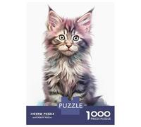 1000 Pieces Jigsaw Puzzles for Adults Norwegian Forest Cat Jigsaws for Adults Brain Teaser Game Stress Reliever Birthday And Unique Gifts 38x26cm/1000pcs