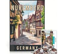 1000 Pieces Jigsaw Puzzles for Adults Nuremberg in Germany, Hands-on Game, Train Your Brain And Hands, Every Piece Is Unique 50x75cm