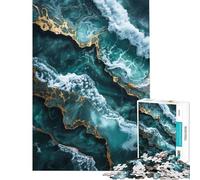 1000 Pieces Jigsaw Puzzles for Adults Oceanic Kintsugi Elegance 1000 Jigsaw Puzzle Toy Wall Decor Family Activities Educational Family Game (75x50cm)