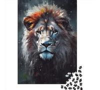 1000 Pieces Jigsaw Puzzles for Adults Oil Paint Lion Portrait Puzzle Sets for Family Paper Puzzles Brain Challenge Puzzle 1000pcs (38x26cm)