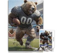 1000 Pieces Jigsaw Puzzles for Adults Old School Grizzly Footballer Pattern Assembly Educational Game Great Gift for Games (size 38x52cm)