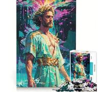 1000 Pieces Jigsaw Puzzles for Adults Olympian Elegance︰ Poseidon's Tranquil Reign Educational Games But Fun And Humorous Birthday Present Gifts 38x26cm