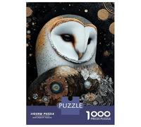 1000 Pieces Jigsaw Puzzles for Adults Ornate Barn Owl Portrait Jigsaw for Adults Brain Teaser Game Presents for Women Birthday And Unique Gifts 38x26cm/1000pcs