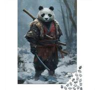 1000 Pieces Jigsaw Puzzles for Adults Panda Warrior in Snowy Forest Adult Jigsaw Puzzle Anti-Stress Toys Difficult Challenge for Is Ideal As A Gift 70x50cm/1000pcs