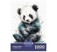 1000 Pieces Jigsaw Puzzles for Adults Panda Watercolor Jigsaw Puzzle Family Game Wall Art Unique Gifts for Birthday And Christmas 38x26cm/1000pcs