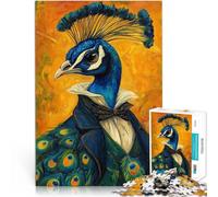 1000 Pieces Jigsaw Puzzles for Adults Peacock Gentleman Painting Entspannungsspiele Heimdekoration Spielzeug75x50cm