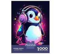 1000 Pieces Jigsaw Puzzles for Adults Penguin Music Jigsaws for Adults Brain Teaser Game Stress Reliever Birthday And Unique Gifts 52x38cm/1000pcs