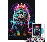 1000 Pieces Jigsaw Puzzles for Adults Persian Cat Abstract Help The Brain Exercise Stress Reliever Family Game for Age 14+ Game (50X75CM)
