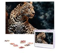 1000 Pieces Jigsaw Puzzles for Adults Personalized Wooden Puzzle A leopard sits Puzzles from Photos Picture Puzzle for Family Wedding Christmas Birthday Gifts