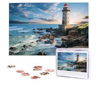 1000 Pieces Jigsaw Puzzles for Adults Personalized Wooden Puzzle Beach Lighthouse Puzzles from Photos Picture Puzzle for Family Wedding Christmas Birthday Gifts