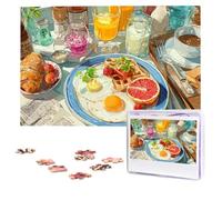 1000 Pieces Jigsaw Puzzles for Adults Personalized Wooden Puzzle Beautiful Breakfast Puzzles from Photos Picture Puzzle for Family Wedding Christmas Birthday Gifts