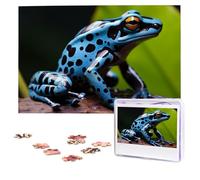 1000 Pieces Jigsaw Puzzles for Adults Personalized Wooden Puzzle Dart Frog Blue Puzzles from Photos Picture Puzzle for Family Wedding Christmas Birthday Gifts