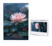 1000 Pieces Jigsaw Puzzles for Adults Personalized Wooden Puzzle Flower and Dragonfly Puzzles from Photos Picture Puzzle for Family Wedding Christmas Birthday Gifts