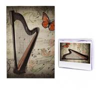 1000 Pieces Jigsaw Puzzles for Adults Personalized Wooden Puzzle Harp and Butterfly Puzzles from Photos Picture Puzzle for Family Wedding Christmas Birthday Gifts