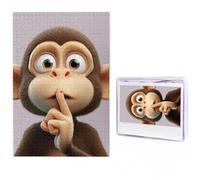 1000 Pieces Jigsaw Puzzles for Adults Personalized Wooden Puzzle The silent monkey Puzzles from Photos Picture Puzzle for Family Wedding Christmas Birthday Gifts