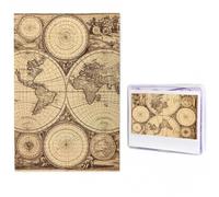 1000 Pieces Jigsaw Puzzles for Adults Personalized Wooden Puzzle Vintage Old World Map Puzzles from Photos Picture Puzzle for Family Wedding Christmas Birthday Gifts