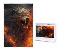 1000 Pieces Jigsaw Puzzles for Adults Personalized Wooden Puzzle Wild Wolf in the Fire Puzzles from Photos Picture Puzzle for Family Wedding Christmas Birthday Gifts