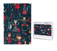 1000 Pieces Jigsaw Puzzles for Adults Personalized Wooden Puzzle Women's Nutcracker Ballet Xmas Dance Puzzles from Photos Picture Puzzle for Family Wedding Christmas Birthday Gifts