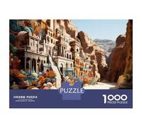 1000 Pieces Jigsaw Puzzles for Adults Petra's Ancient Wonders Adult Jigsaw Puzzle Toy Wall Decor Analysis And Logic for Is Ideal As A Gift 70x50cm/1000pcs