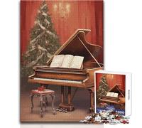 1000 Pieces Jigsaw Puzzles for Adults Piano Christmas Tree Cozy And Calming Leisure Fun Seamless Fit High Precision Toy Size 50x75cm