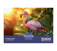 1000 Pieces Jigsaw Puzzles for Adults Pink Flamingo in Tropical Setting Jigsaw Puzzle Family Game Wall Art Unique Gifts for Birthday And Christmas 38x26cm/1000pcs