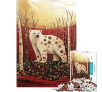 1000 Pieces Jigsaw Puzzles for Adults Polar Bear in Autumn Forest Help The Brain Exercise Stress Reliever Family Game for Age 14+ Game (38X26cm)