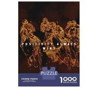 1000 Pieces Jigsaw Puzzles for Adults Positivity Always Wins Adult Jigsaw Brain Teaser Game Birthday Present Birthday And Unique Gifts 52x38cm/1000pcs
