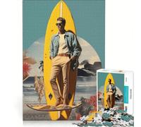 1000 Pieces Jigsaw Puzzles for Adults Postmodern Surfing Dreams, Relax Games, Precision Cutting, Suitable for Desktop Decoration 38x26cm