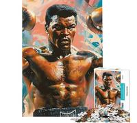 1000 Pieces Jigsaw Puzzles for Adults Powerful Boxer Portrait Adult Puzzles Relax Games Difficult Hard Birthday And Unique Gifts (Size 38x52cm)