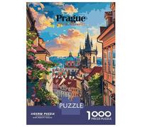 1000 Pieces Jigsaw Puzzles for Adults Prague Cityscape Jigsaw for Adults Relax Games Perfect Decoration Unique Gifts for Birthday And Christmas 70x50cm/1000pcs