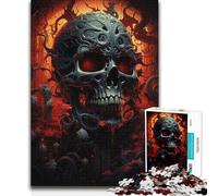 1000 Pieces Jigsaw Puzzles for Adults Psychadelic LiveDead Skull Challenging Game Toys Home Decoration Educational Toy 38x52cm(1000pcs)