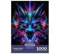 1000 Pieces Jigsaw Puzzles for Adults Psychedelic Dragon Art Print Jigsaws for Adults Anti-Stress Toys Hand Speed Race Parent-child Interaction 38x26cm/1000pcs