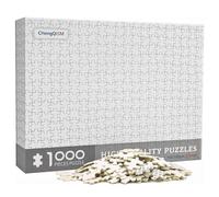 1000 Pieces Jigsaw Puzzles for Adults, Pure White Jigsaw Puzzle, Challenge, Hell Difficulty, Solid Color, Gifts for Youth and Puzzle