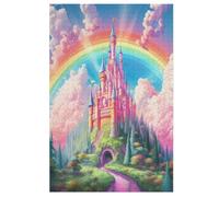1000 Pieces Jigsaw Puzzles for Adults Rainbow Castle Puzzle Teenagers Game Stress Reliever Difficult Challenge 78×53cm