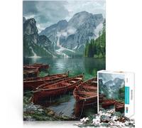 1000 Pieces Jigsaw Puzzles for Adults Rainy Mountain Lake Lernspiele Heimdekoration Tolles Geschenk für Spiele75x50cm