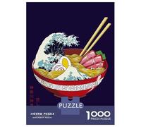 1000 Pieces Jigsaw Puzzles for Adults Ramen Wave Art Adult Puzzles Relaxing Games Difficult Hard Unique Gifts for Birthday And Christmas 38x26cm/1000pcs