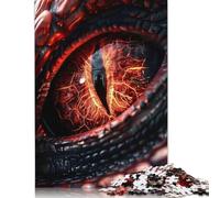 1000 Pieces Jigsaw Puzzles for Adults Red Dragon Eye Square Jigsaw Puzzles, for Adults And Teenager, Wooden Puzzles Home Art Decor 1000pcs (75x50cm)