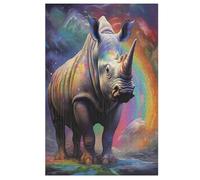 1000 Pieces Jigsaw Puzzles for Adults Rhino Puzzle Teenagers Game Stress Reliever Difficult Challenge 78×53cm