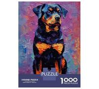 1000 Pieces Jigsaw Puzzles for Adults Rottweiler Colorful Jigsaw for Adults Relax Games Perfect Decoration Unique Gifts for Birthday And Christmas 52x38cm/1000pcs