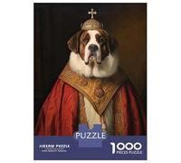 1000 Pieces Jigsaw Puzzles for Adults Saint Bernard The Pope Jigsaws for Adults Brain Teaser Game Stress Reliever Birthday And Unique Gifts 38x26cm/1000pcs