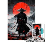 1000 Pieces Jigsaw Puzzles for Adults Samurai Blood Moon Help The Brain Exercise Stress Reliever Family Game for Age 14+ Game (38X26CM)